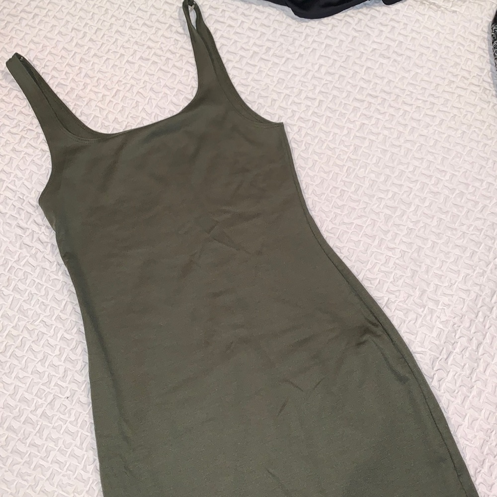 Zara green tank top dress